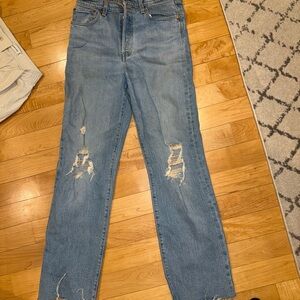 Levi's Light Blue Ribcage Straight Jeans
